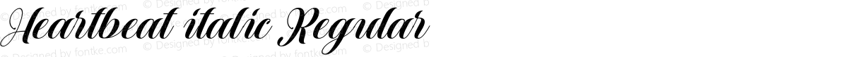 Heartbeat italic Regular