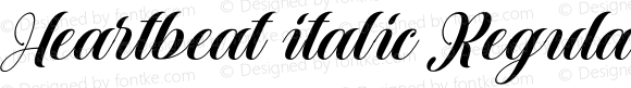 Heartbeat italic Regular