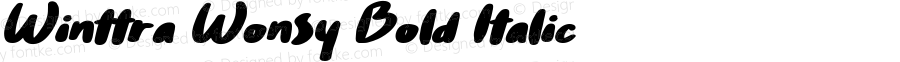 Winttra Wonsy Bold Italic