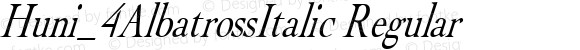 Huni_4AlbatrossItalic Regular