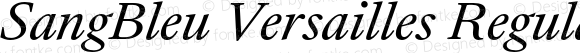 SangBleu Versailles Regular Italic