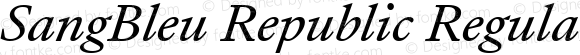 SangBleu Republic Regular Italic