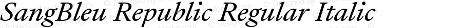 SangBleu Republic Italic