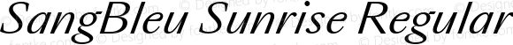 SangBleu Sunrise Regular Italic