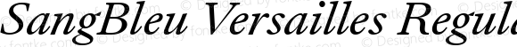 SangBleu Versailles Regular Italic