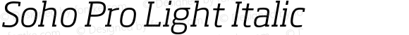 Soho Pro Light Italic