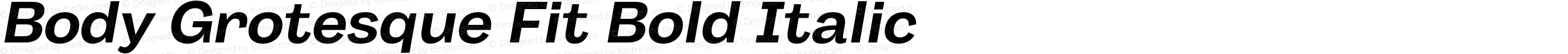 Body Grotesque Fit Bold Italic