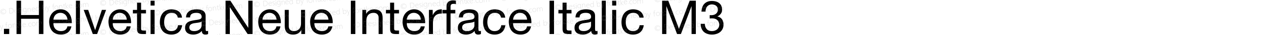 .Helvetica Neue Interface Italic M3