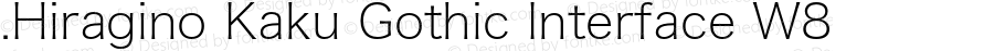 .Hiragino Kaku Gothic Interface W8