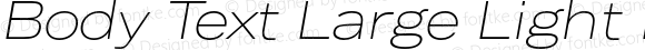 Body Text Large Light Italic