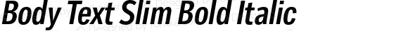 Body Text Slim Bold Italic