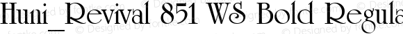 Huni_Revival 851 WS Bold Regular 1.0, Rev. 1.65  1997.06.10