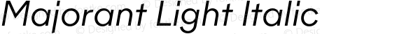 Majorant Light Italic