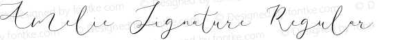 Amelie Signature Regular Version 1.009;Fontself Maker 3.5.1