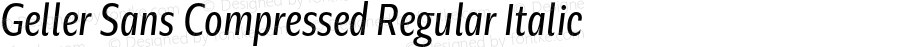 GellerSansCompressed-RegularItalic