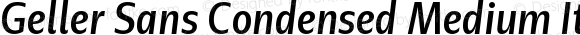 Geller Sans Condensed Medium Italic