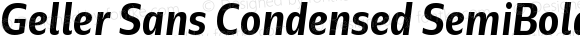 Geller Sans Condensed SemiBold Italic