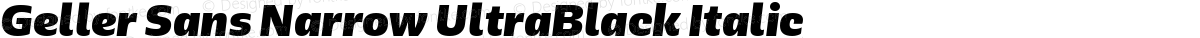 Geller Sans Narrow UltraBlack Italic