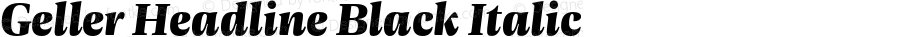 Geller Headline Black Italic