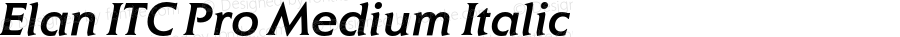 Elan ITC Pro Medium Italic