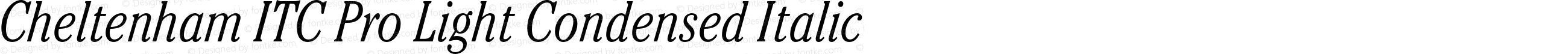 Cheltenham ITC Pro Light Condensed Italic