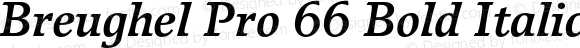 Breughel Pro 66 Bold Italic Version 1.00