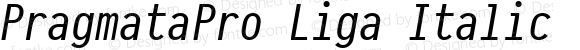 PragmataPro Liga Italic