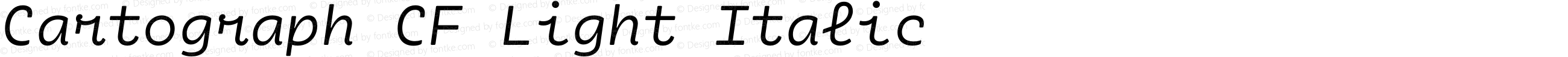 Cartograph CF Light Italic