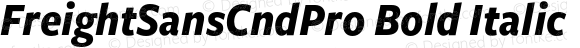 FreightSansCndPro Bold Italic