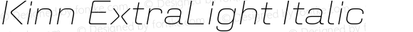 Kinn ExtraLight Italic
