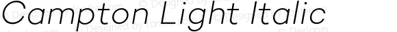 Campton Light Italic