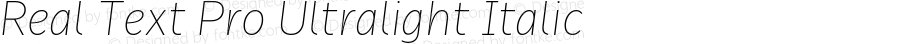 Real Text Pro Ultralight Italic