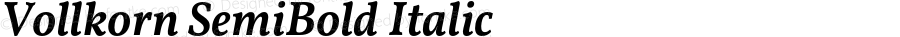 Vollkorn SemiBold Italic