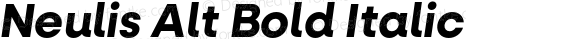 Neulis Alt Bold Italic