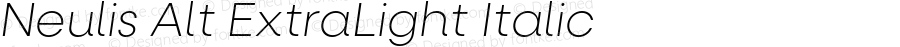 Neulis Alt ExtraLight Italic