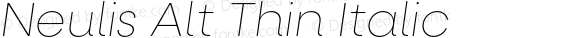 Neulis Alt Thin Italic