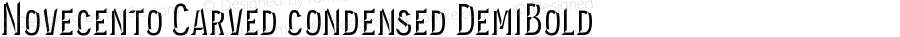 Novecento Carved condensed DemiBold