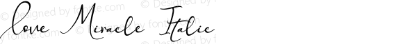 Love Miracle Italic