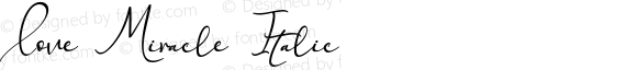 Love Miracle Italic