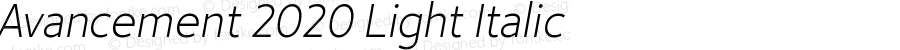 Avancement 2020 Light Italic