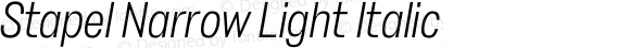 Stapel Narrow Light Italic