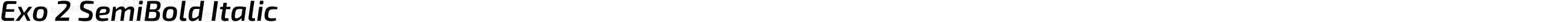 Exo 2 SemiBold Italic