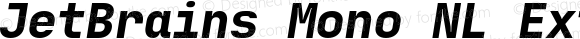 JetBrains Mono NL ExtraBold Italic