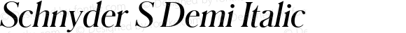 Schnyder S Demi Italic