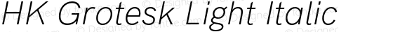 HK Grotesk Light Italic