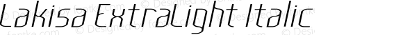 Lakisa ExtraLight Italic