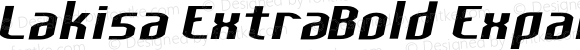 Lakisa ExtraBold Expanded Italic