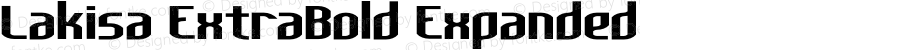 Lakisa ExtraBold Expanded Version 1.0; Mar 2020