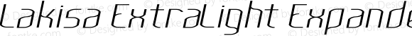 Lakisa ExtraLight Expanded Italic