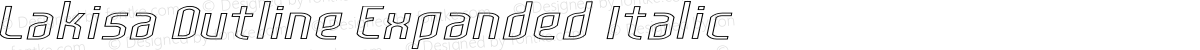 Lakisa Outline Expanded Italic